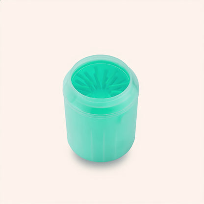 Vaso limpiapatas Pawlyo de silicona turquesa para perros